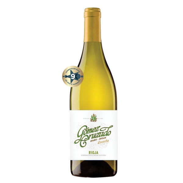 Gómez Cruzado - Rioja Blanco, 2019 Elegante, ‘bourgondische’ stijl witte rioja, Viura 75%, Tempranillo Blanco 25% Geur en smaak van rijp wit fruit, met fijne tonen van de gedeeltelijke houtrijping.