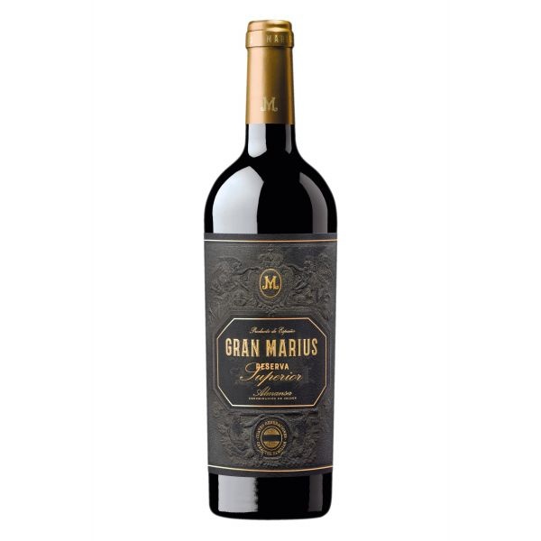 Ervaar de krachtige Reserva Superior Almansa DO 'Gran Marius', een intense rode wijn. Perfect bij pepersteak en lamskoteletten. Beoordeeld met 9- (De Grote Hamersma).